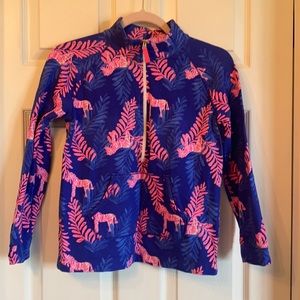 Girls Lilly Pulitzer Skipper Popover Dazzel Zebra Sz 12-14